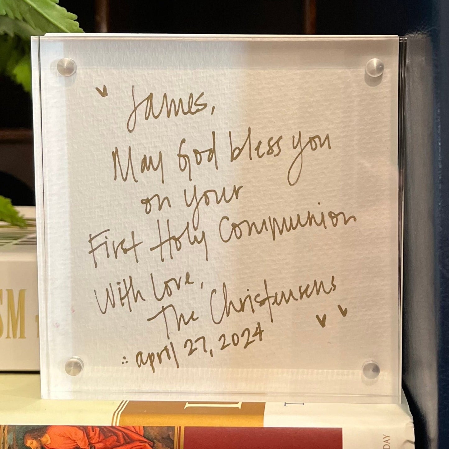 First Communion Acrylic Block- Multicolor