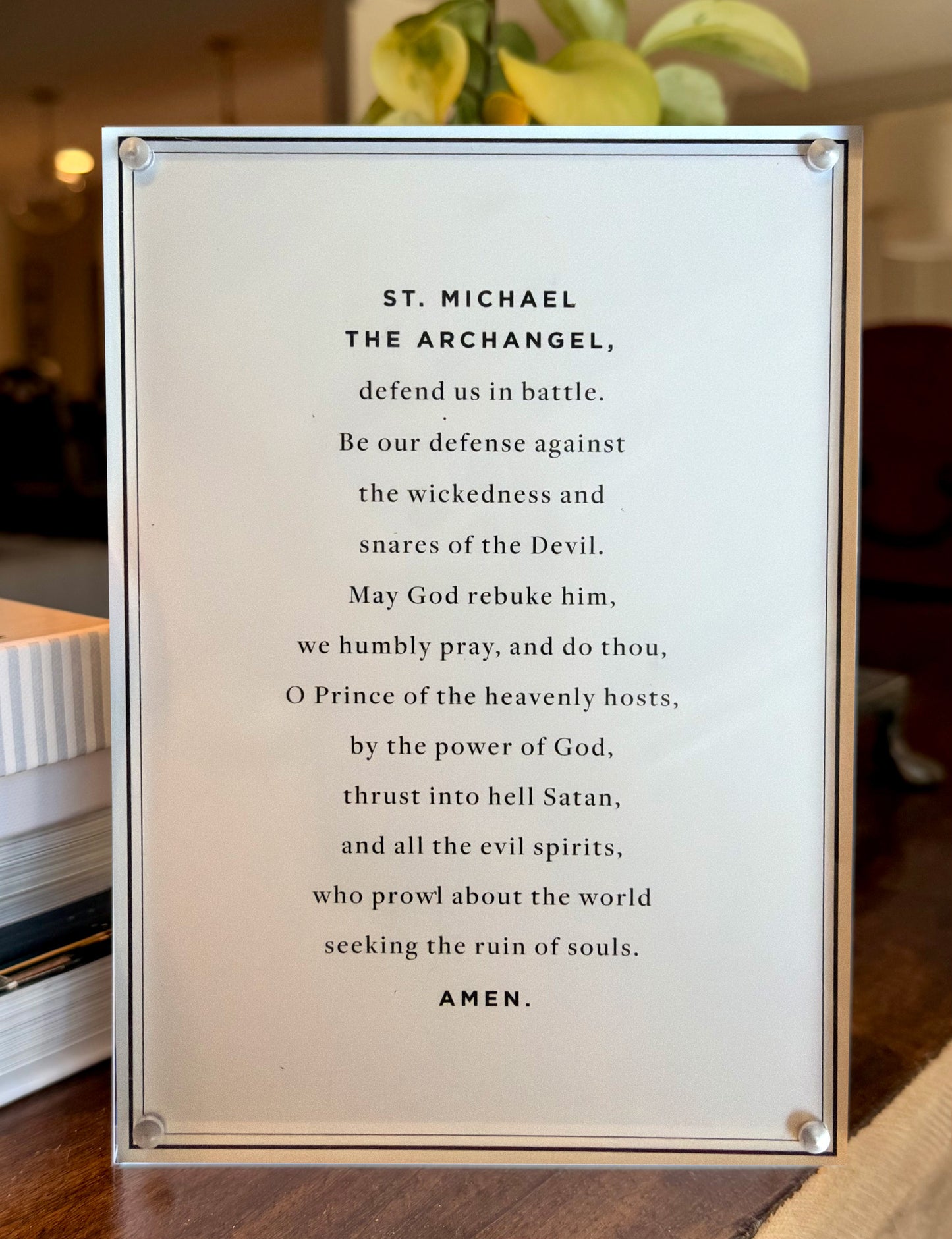 Saint Michael the Archangel Prayer Block