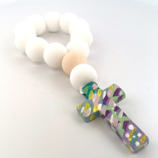 Patterned Decade Rosary- Pastel