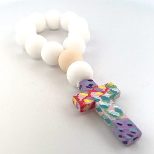 Patterned Decade Rosary- Brights