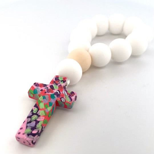 Patterned Decade Rosary- Brights