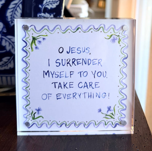 Jesus, I Surrender Prayer Block
