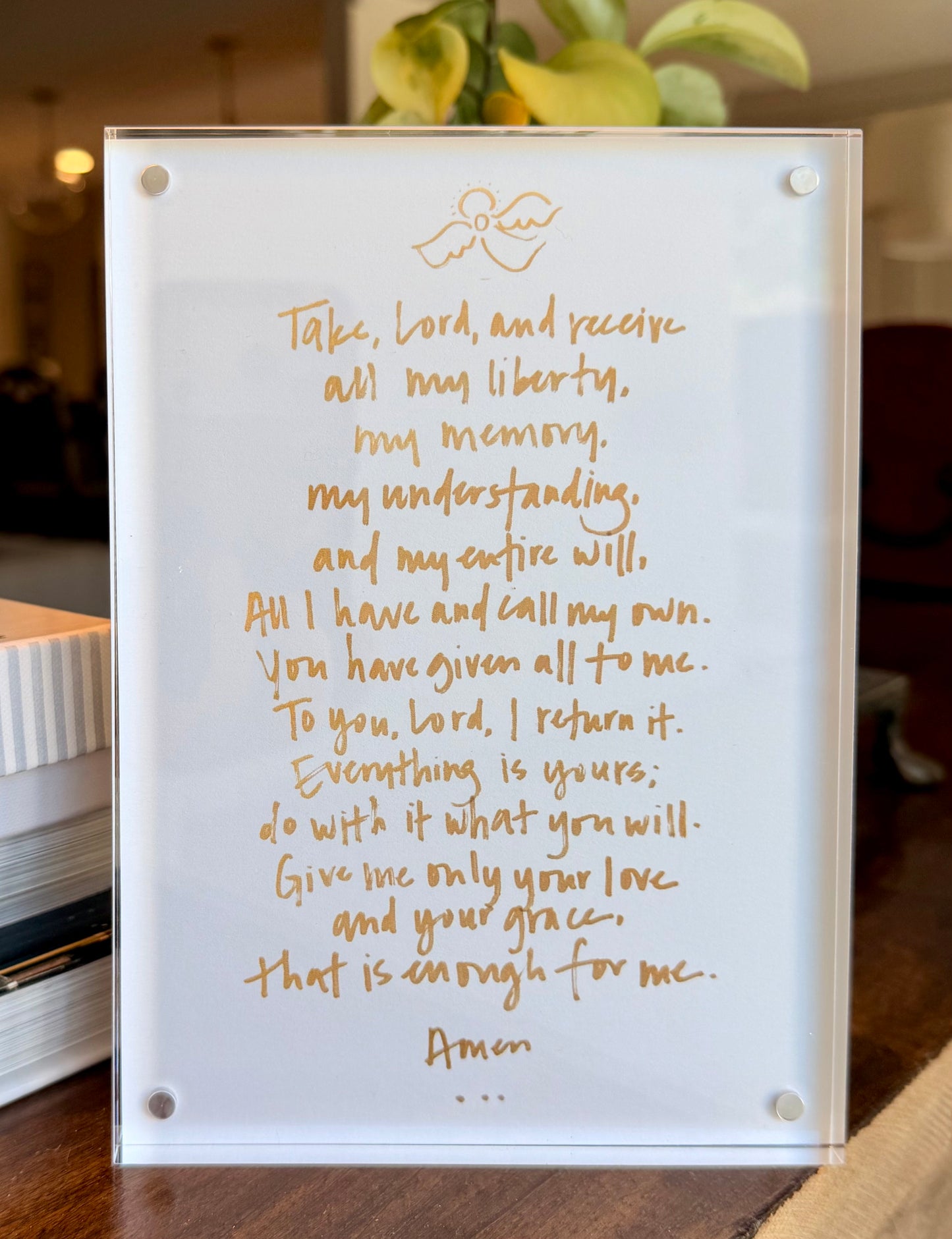 Framed Suscipe Prayer Print