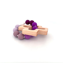 Load image into Gallery viewer, Rosary Teething Ring - Purple Ombre
