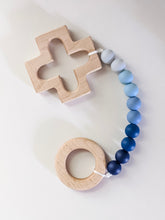 Load image into Gallery viewer, Silicone bead decade rosary strand. Gift for baby boy baptism
