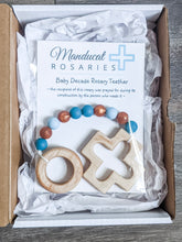 Load image into Gallery viewer, Catholic Baptism gift in packaging that states the baby was prayed for during the item&#39;s construction
